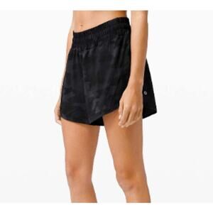 Lululemon Track That Short 5" Running Heritage Camo Black Grey 2 No Liner